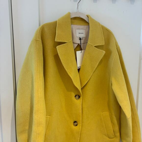 NWT Reformation Wyatt Double Faced Wool Coat Small - Picture 4 of 12